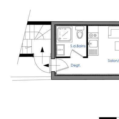 Appartement 1 pièce 15 m²