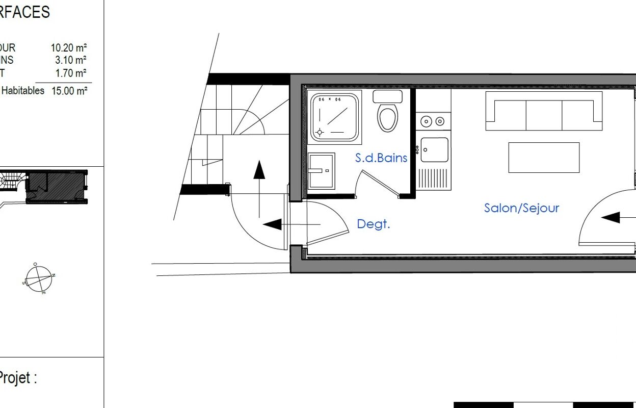 appartement 1 pièces 15 m2 à vendre à Bagneux (92220)