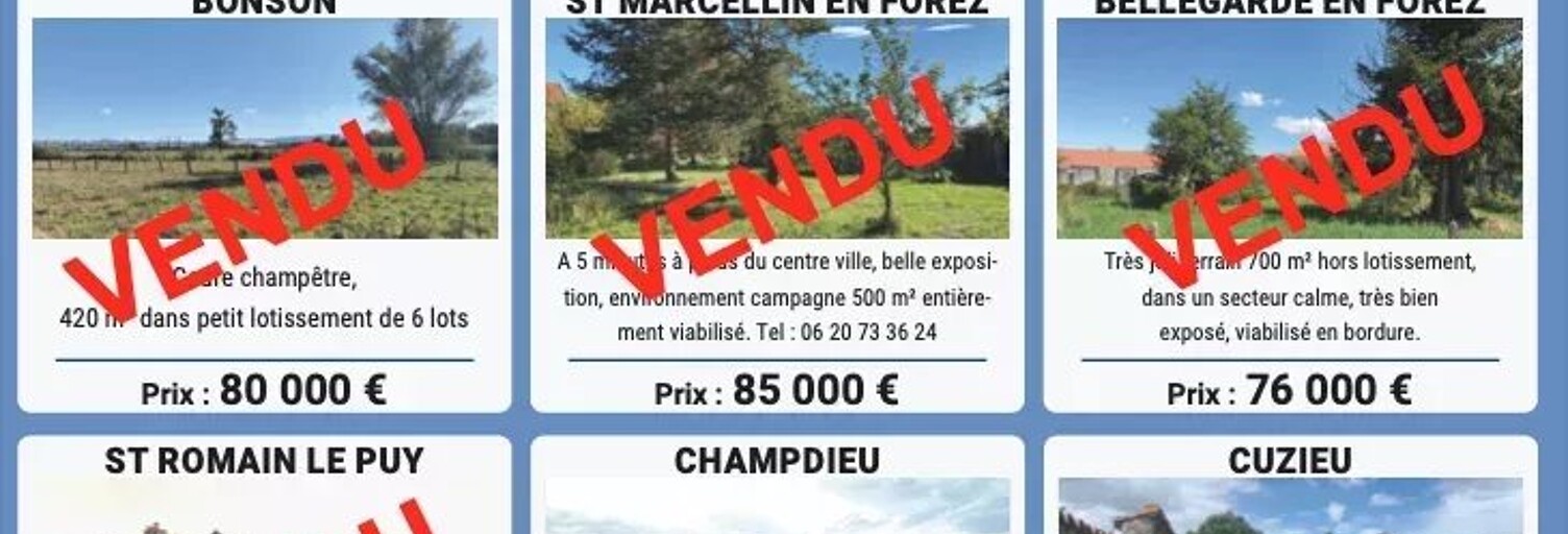 Terrain   m² à vendre à Veauche (42340)