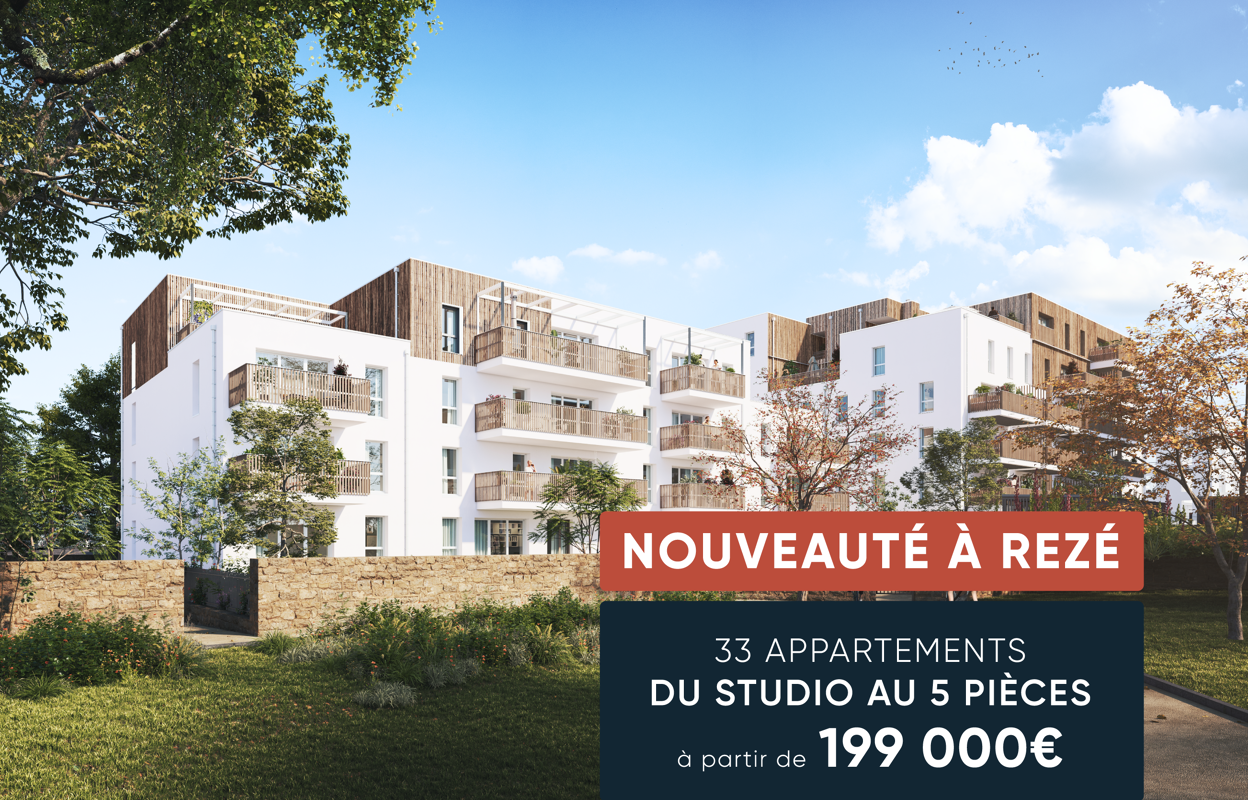 appartement neuf T2, T3 pièces 37 à 66 m2 à vendre à Rezé (44400)