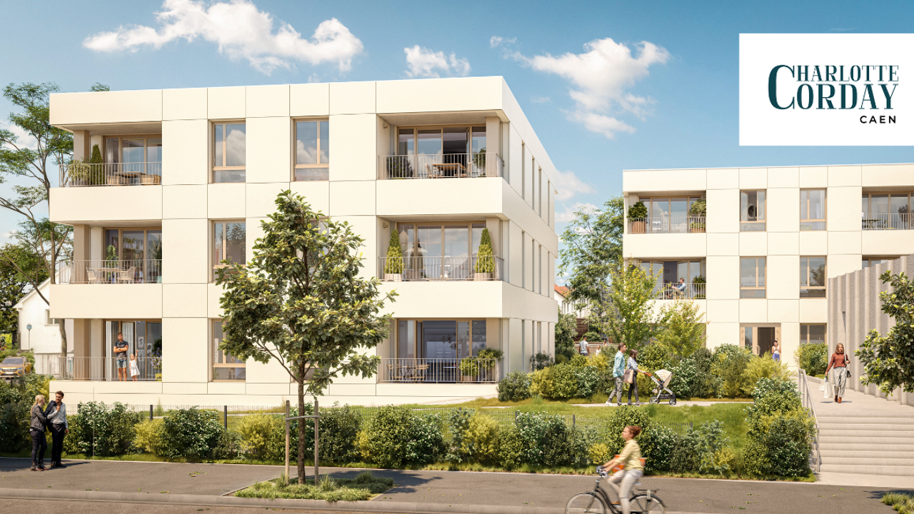 appartement neuf T2, T3, T4 pièces 42 à 107 m2 à vendre à Caen (14000)