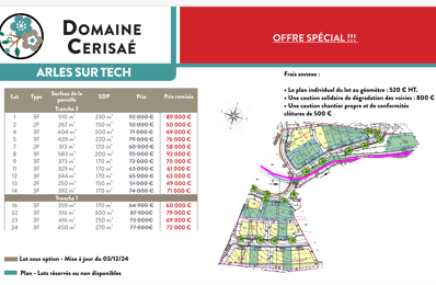 vente terrain 50 000 € à proximité de Arles-sur-Tech (66150)