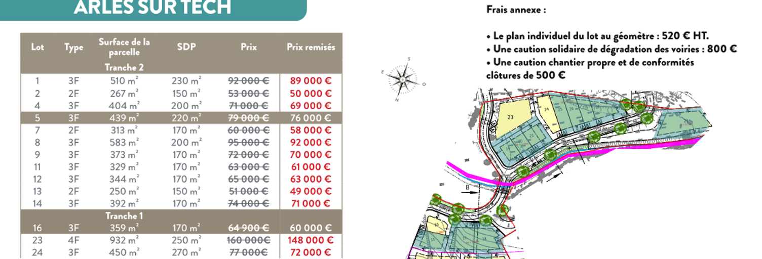 Terrain  267 m² à vendre à Arles-sur-Tech (66150)
