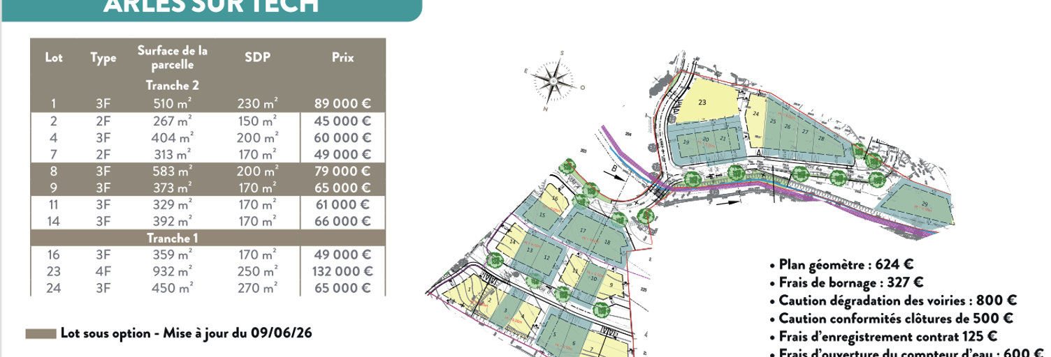 Terrain  267 m² à vendre à Arles-sur-Tech (66150)
