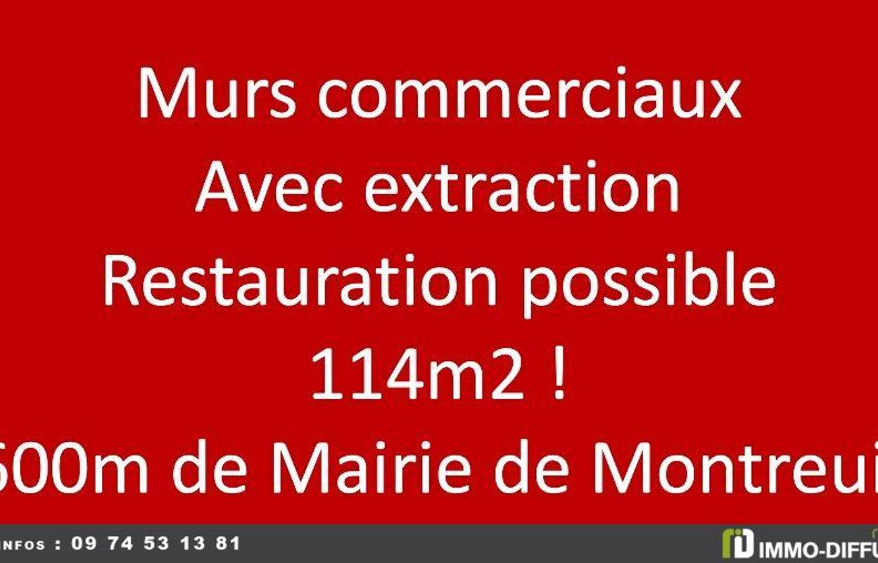 commerce 1 pièces 114 m2 à vendre à Montreuil (93100)