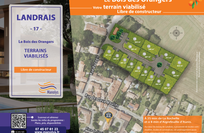 vente terrain 54 100 € à proximité de Vérines (17540)