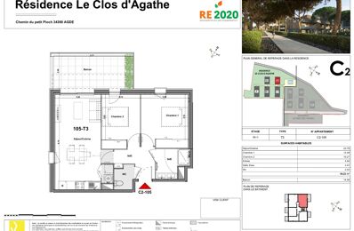 location appartement 820 € CC /mois à proximité de Béziers (34500)