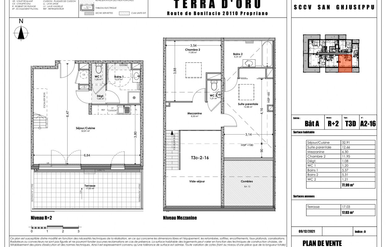 appartement 3 pièces 77 m2 à vendre à Propriano (20110)