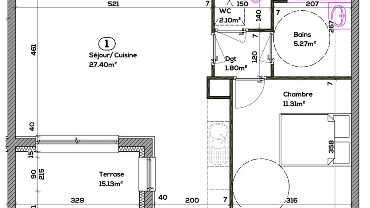 appartement 2 pièces 48 m2 à vendre à Seyssel (01420)