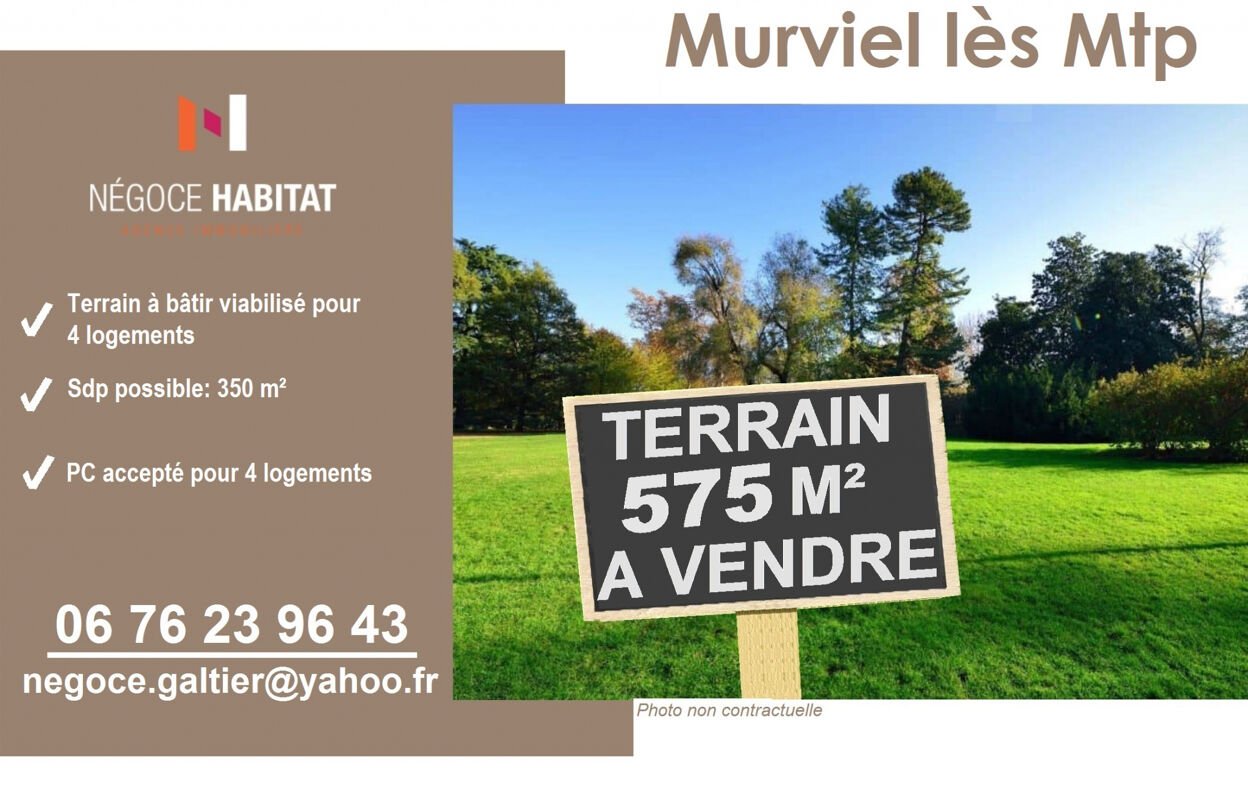 terrain  pièces 575 m2 à vendre à Murviel-Lès-Montpellier (34570)