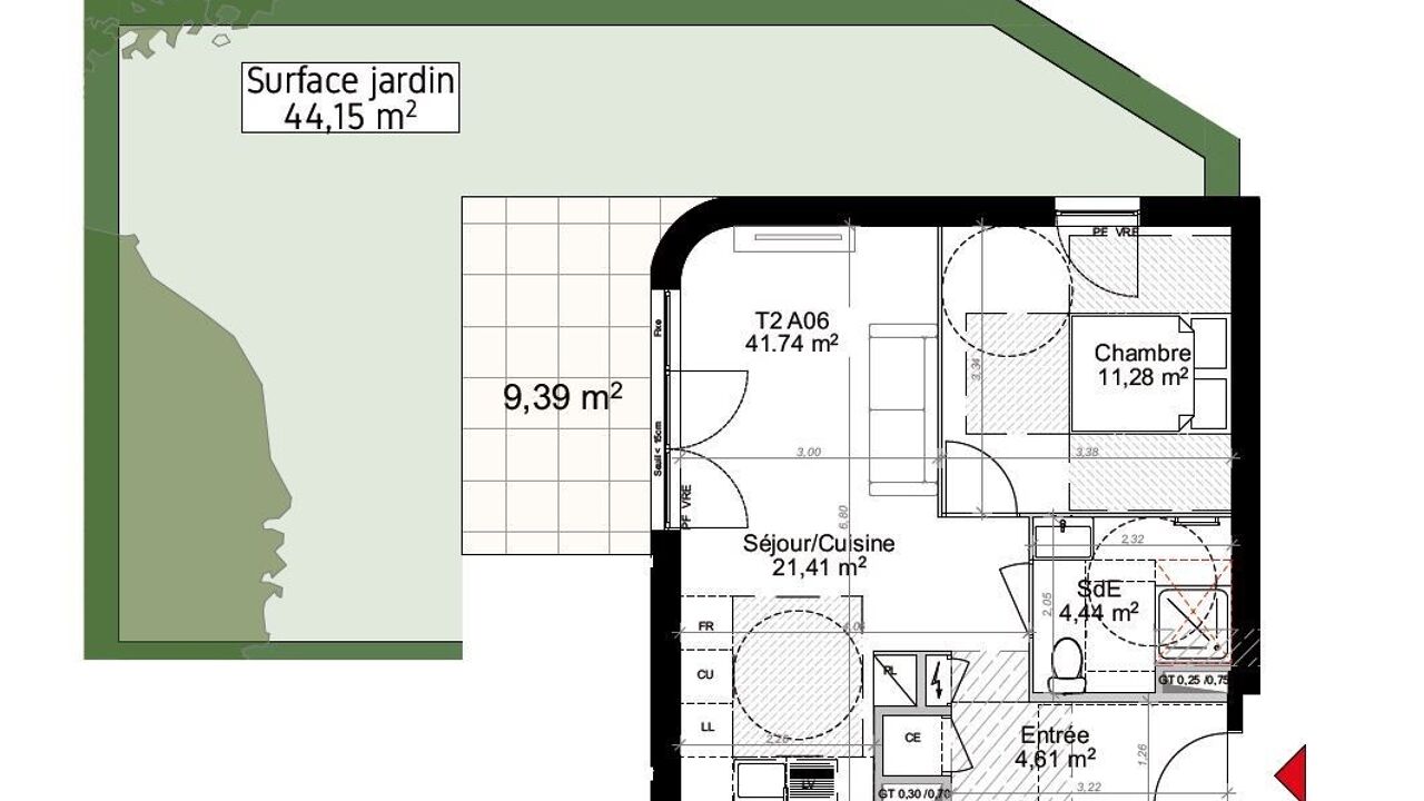 appartement 2 pièces 42 m2 à vendre à Marseille 12 (13012)