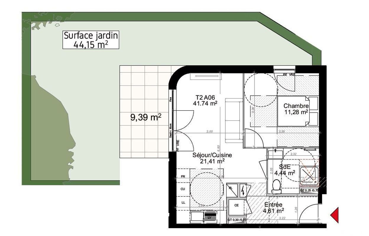 appartement 2 pièces 42 m2 à vendre à Marseille 12 (13012)