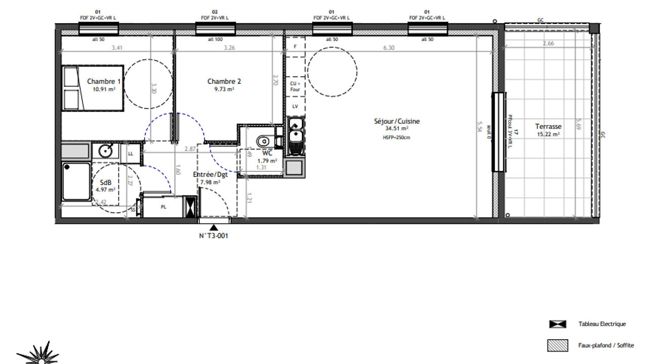 appartement 3 pièces 69 m2 à vendre à Bonnefamille (38090)