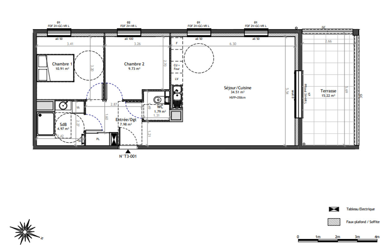 appartement 3 pièces 69 m2 à vendre à Bonnefamille (38090)