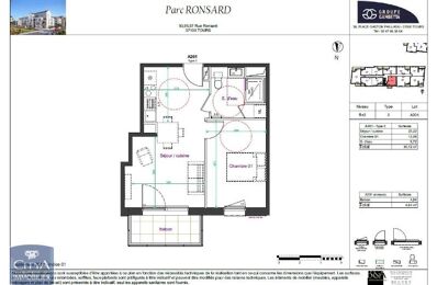 location appartement 600 € CC /mois à proximité de Larçay (37270)