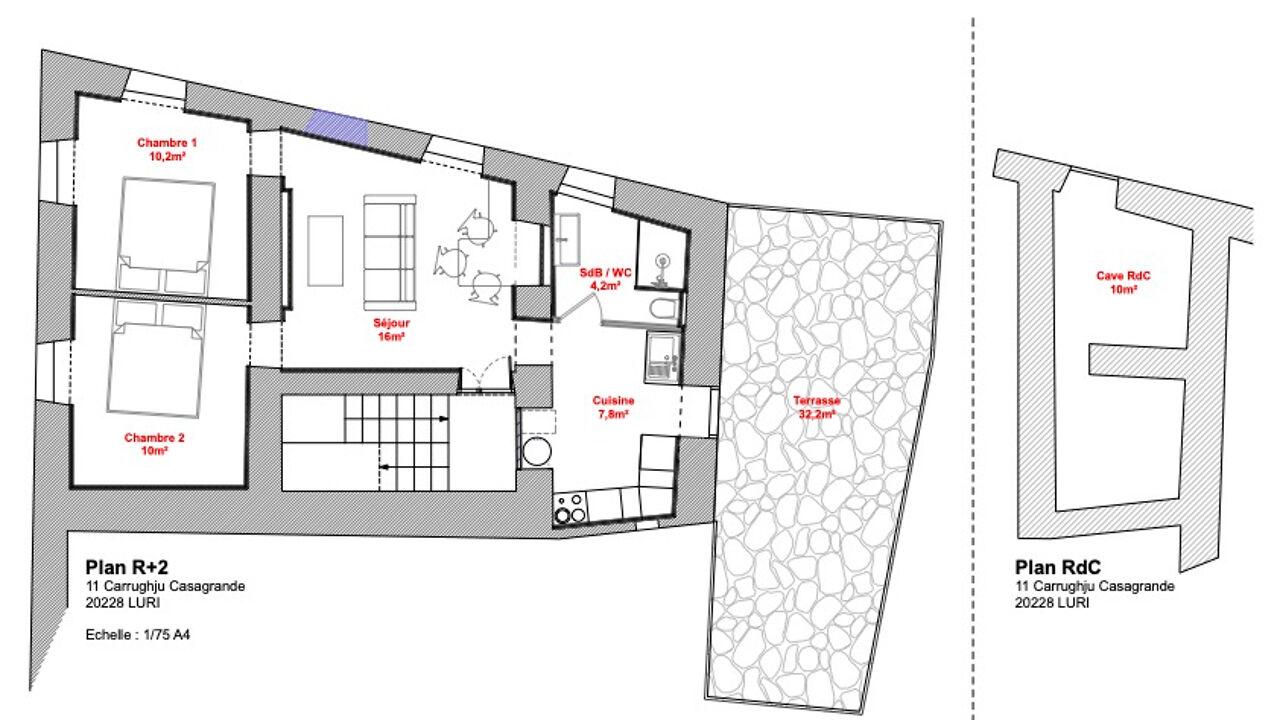 appartement 3 pièces 52 m2 à vendre à Luri (20228)