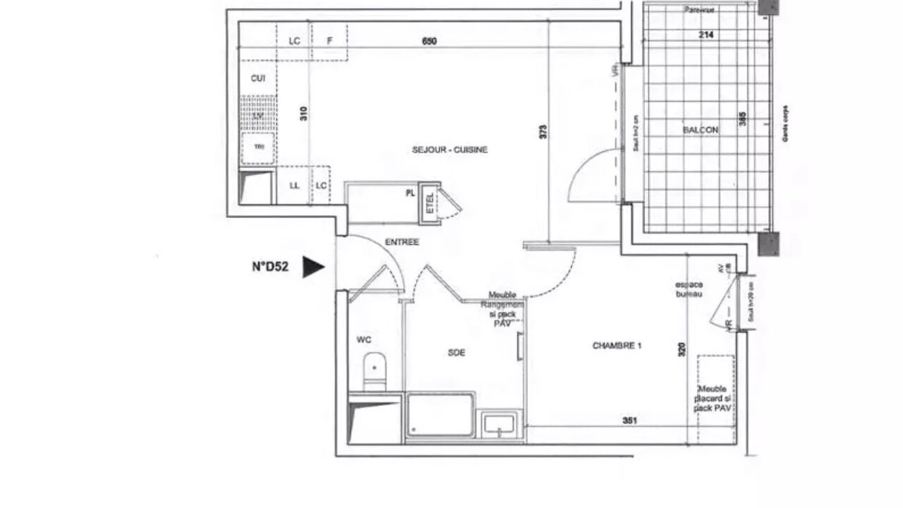 appartement 2 pièces 42 m2 à louer à Grenoble (38100)