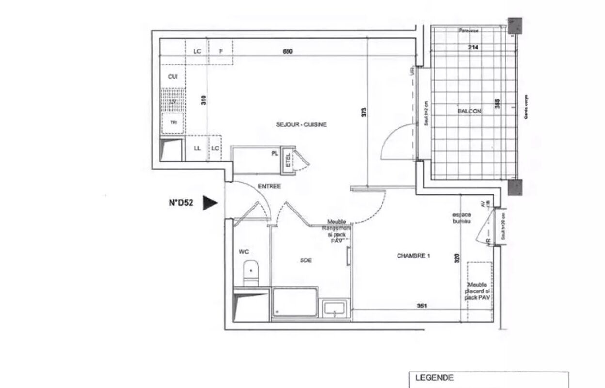 appartement 2 pièces 42 m2 à louer à Grenoble (38100)