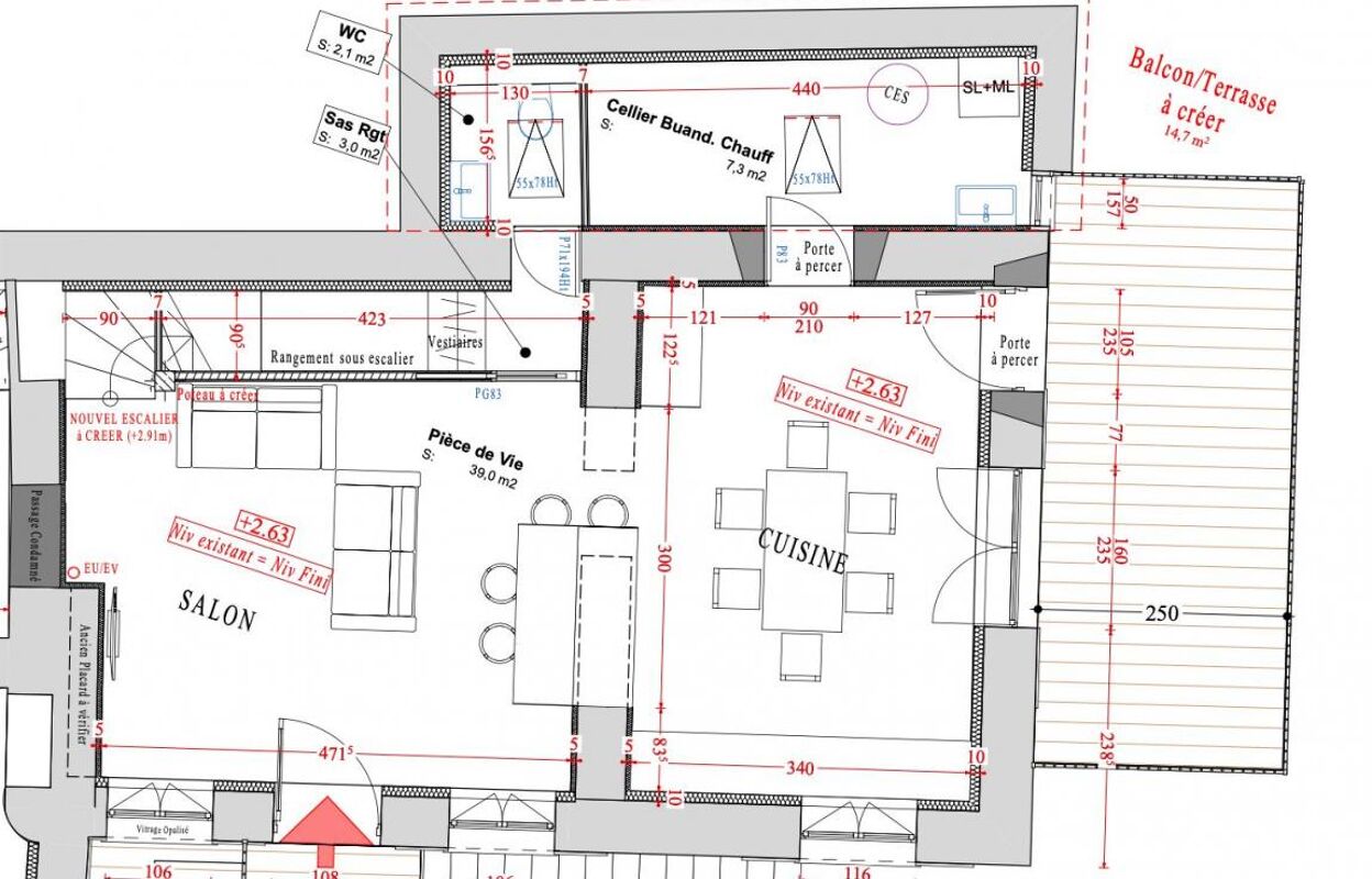 appartement 4 pièces 103 m2 à vendre à Champagne-Au-Mont-d'Or (69410)