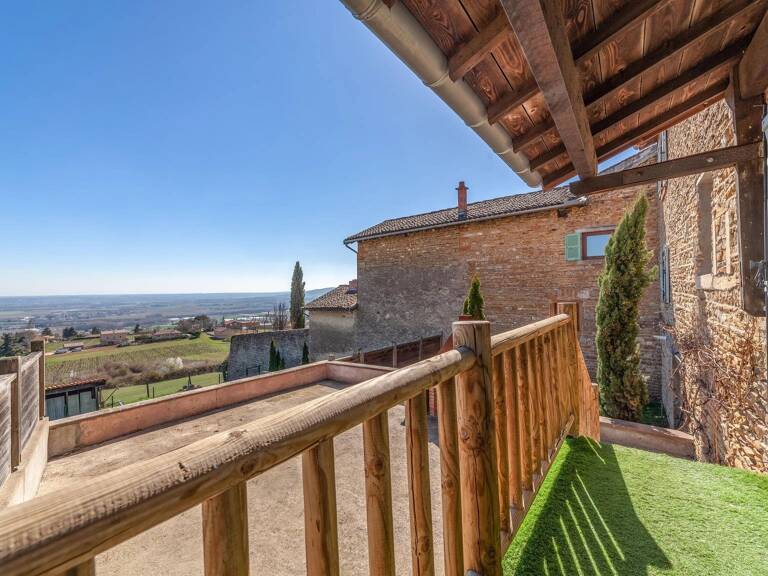 Maison de village en pierres - Jardin 100 m² - Vue — photo 1