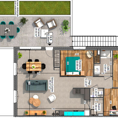 Appartement 4 pièces 298500 €