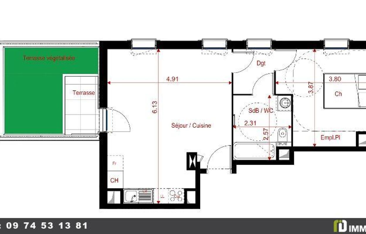 appartement 2 pièces 48 m2 à vendre à Nogent-sur-Marne (94130)