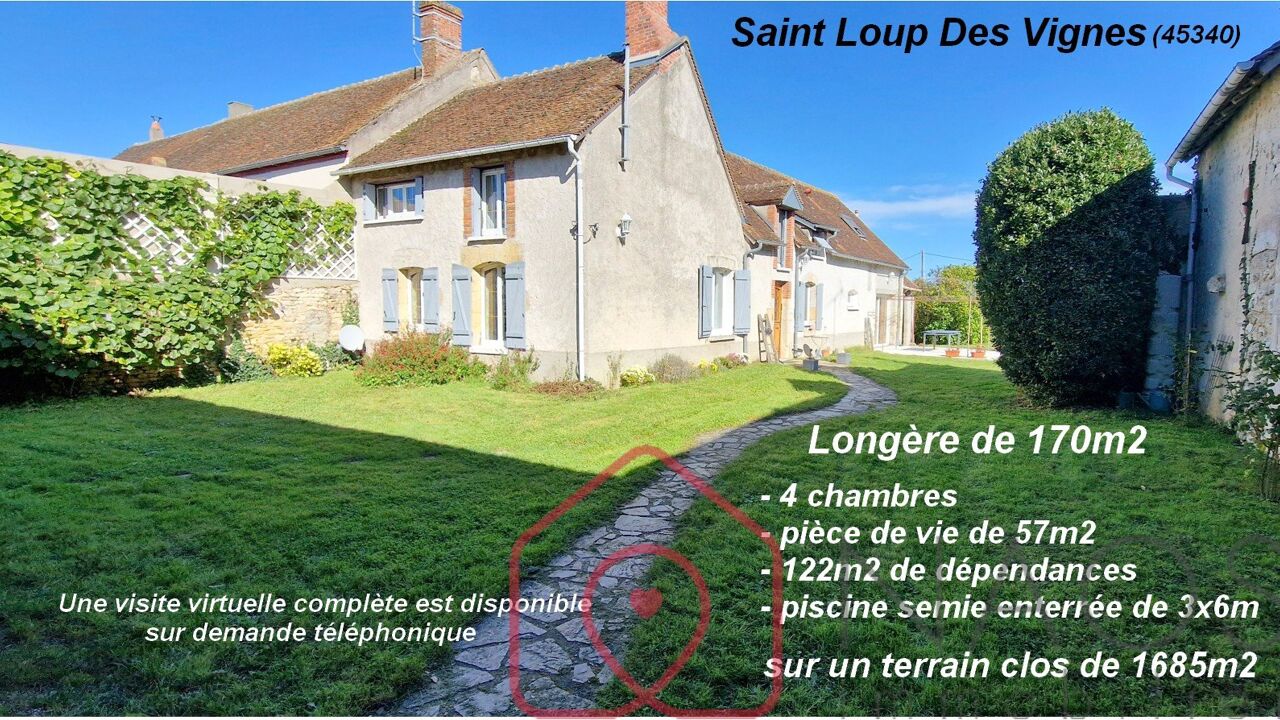 maison 6 pièces 170 m2 à vendre à Saint-Loup-des-Vignes (45340)