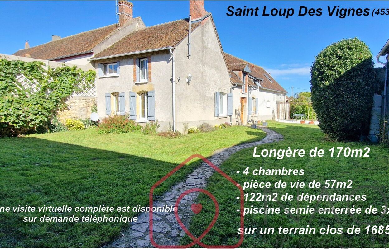 maison 6 pièces 170 m2 à vendre à Saint-Loup-des-Vignes (45340)