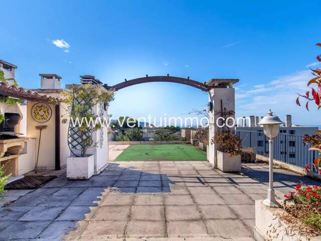 NICE CIMIEZ : T4 144m2 vue + terrasse 380m2 + garage + cave — photo du bien