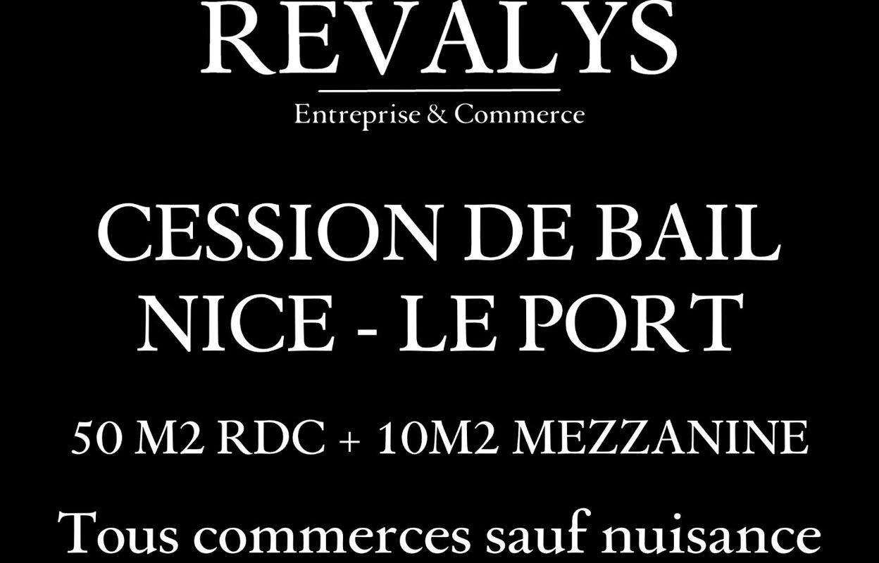 commerce  pièces 60 m2 à vendre à Nice (06300)