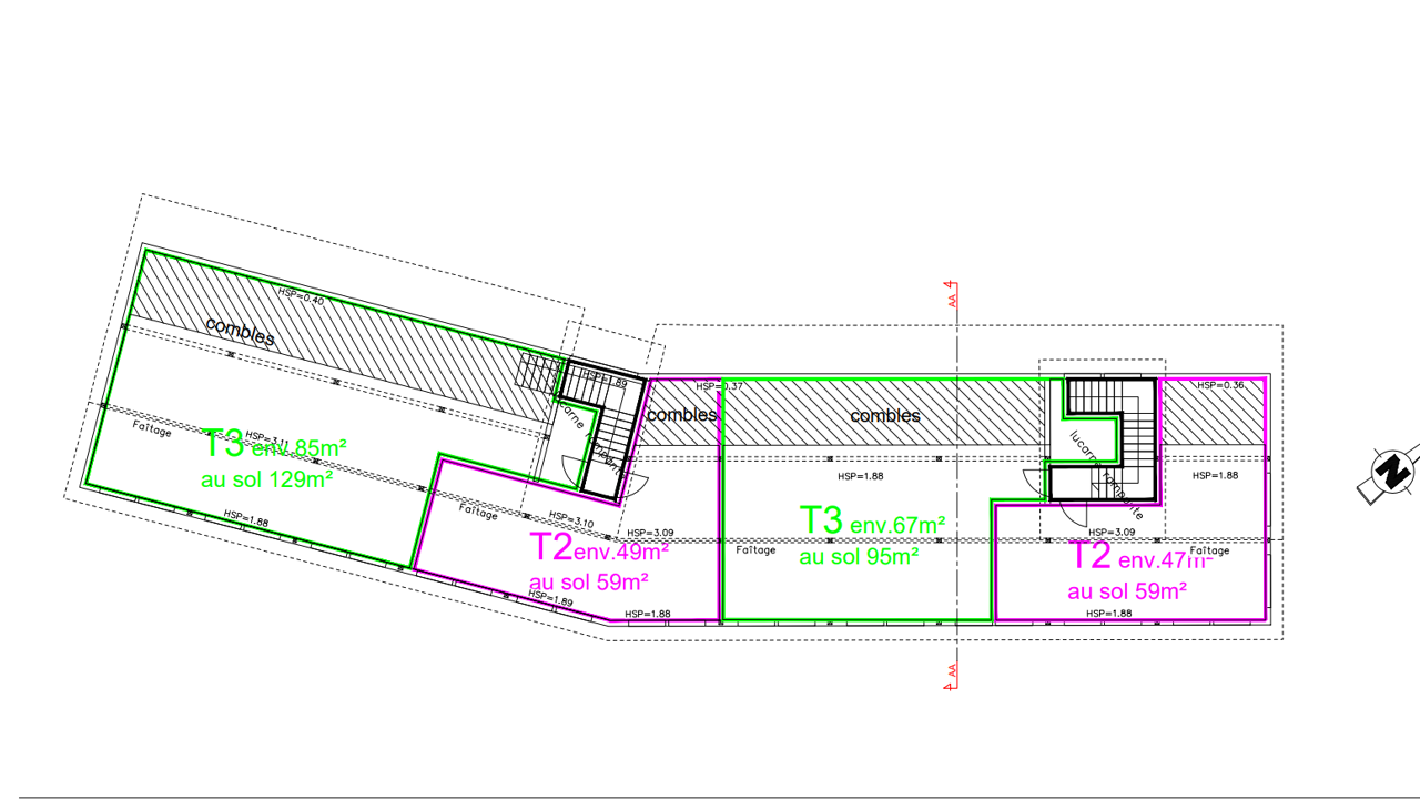 appartement 2 pièces 49 m2 à vendre à Les Fins (25500)