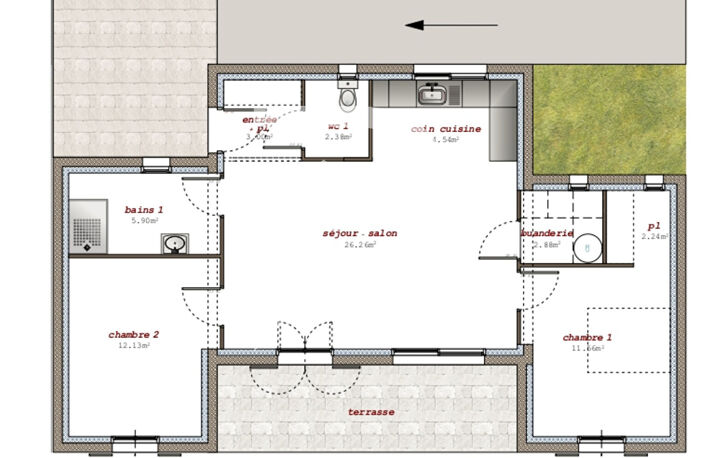 Villelaure - Appartement T3 en Rez de jardin de 71,94 m2 hab ... — photo 2