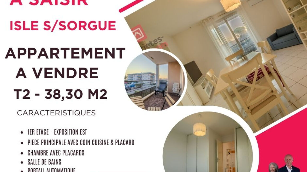 appartement 2 pièces 38 m2 à vendre à L'Isle-sur-la-Sorgue (84800)