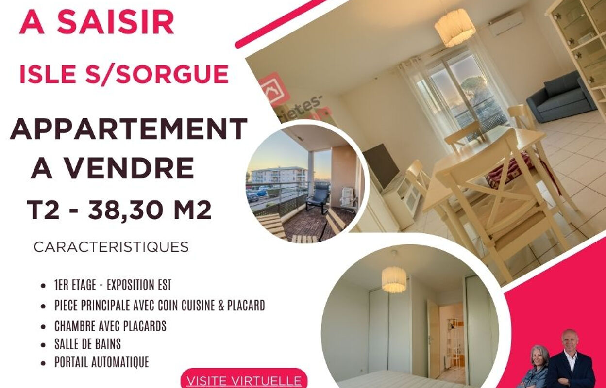 appartement 2 pièces 38 m2 à vendre à L'Isle-sur-la-Sorgue (84800)