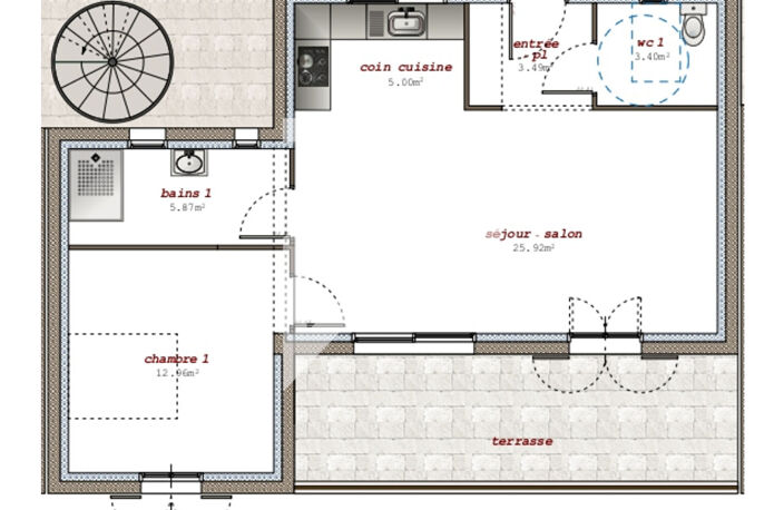 Villelaure - Appartement T2 de 56,62 m2 avec terrasse — photo 2