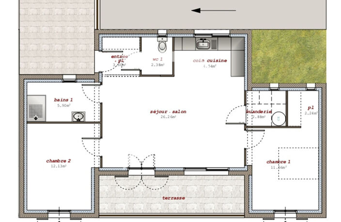 Villelaure - Appartement T3 de 71,94m2 avec terrasse — photo 2