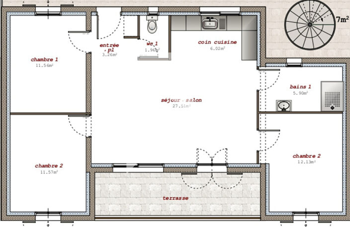 Villelaure - Appartement T3 de 79,10m2 avec terrasse — photo 3