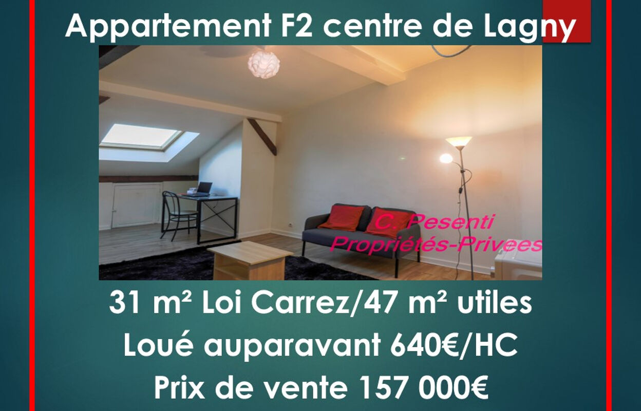 appartement 2 pièces 31 m2 à vendre à Lagny-sur-Marne (77400)