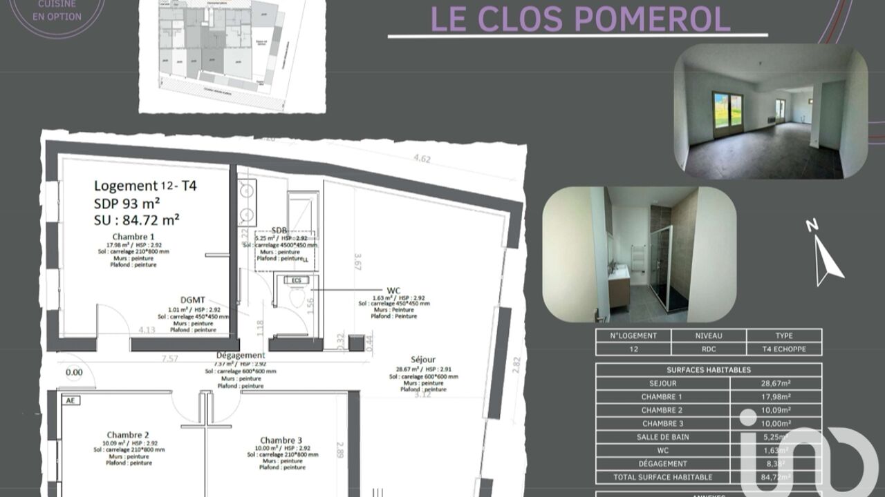 maison 4 pièces 85 m2 à vendre à Libourne (33500)