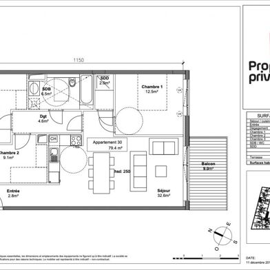 Appartement 4 pièces 84 m²