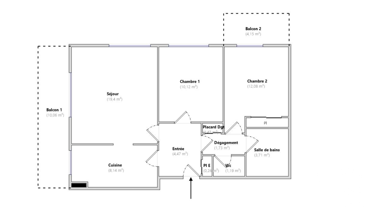 appartement 3 pièces 61 m2 à vendre à Bougival (78380)