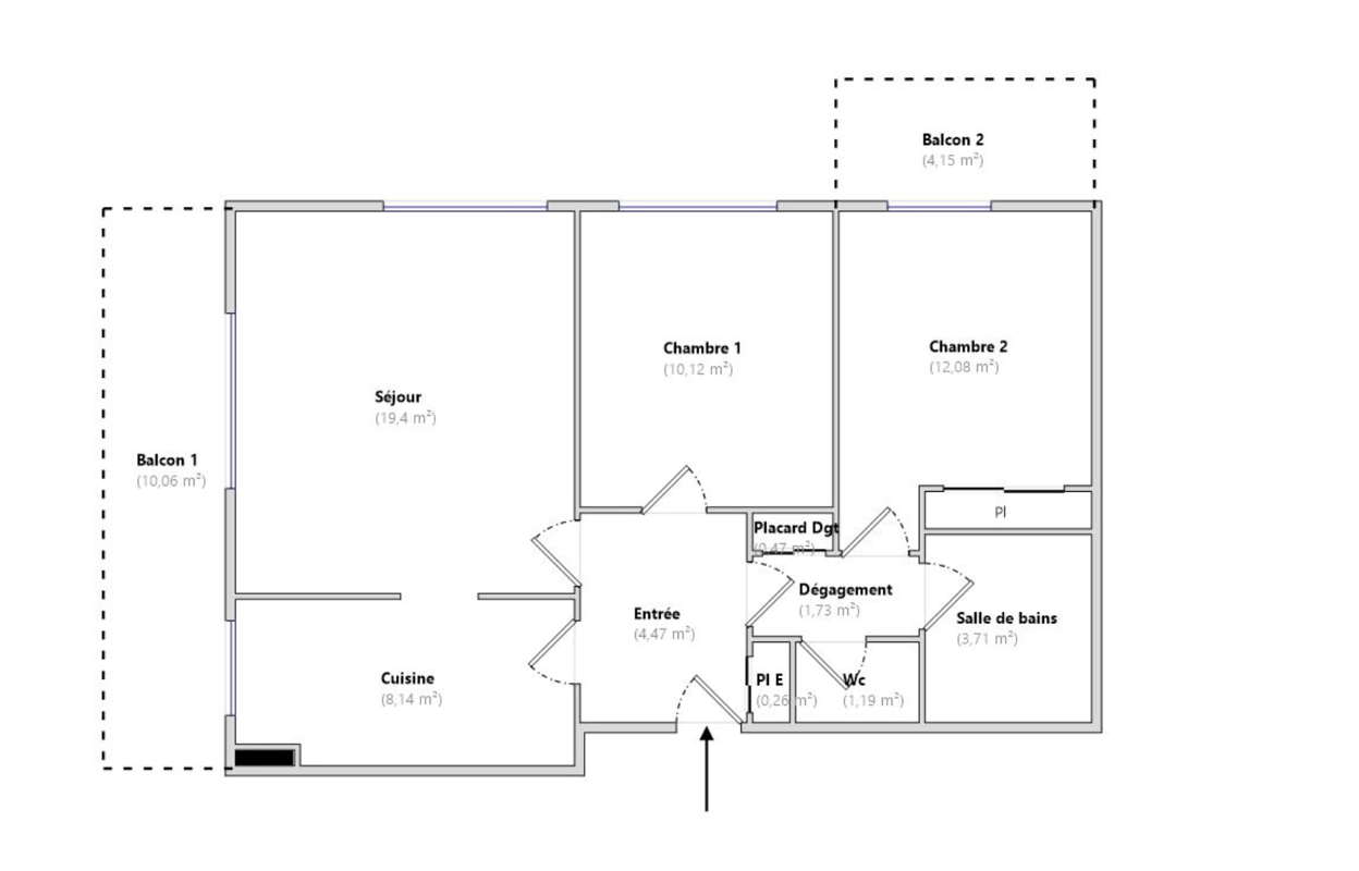 appartement 3 pièces 61 m2 à vendre à Bougival (78380)