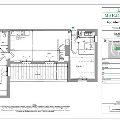 Appartement 3 pièces 60 m²