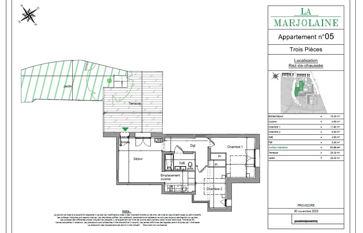 appartement 3 pièces 51 m2 à vendre à Mouans-Sartoux (06370)