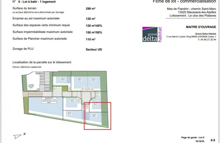 MON TERRAIN A MAUSSANE LES APILLES DE 299 M² VIABILISE — photo 3