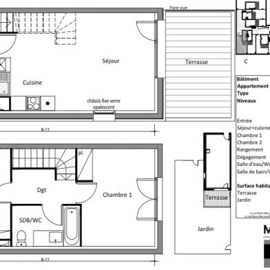 Appartement 3 pièces 66 m²