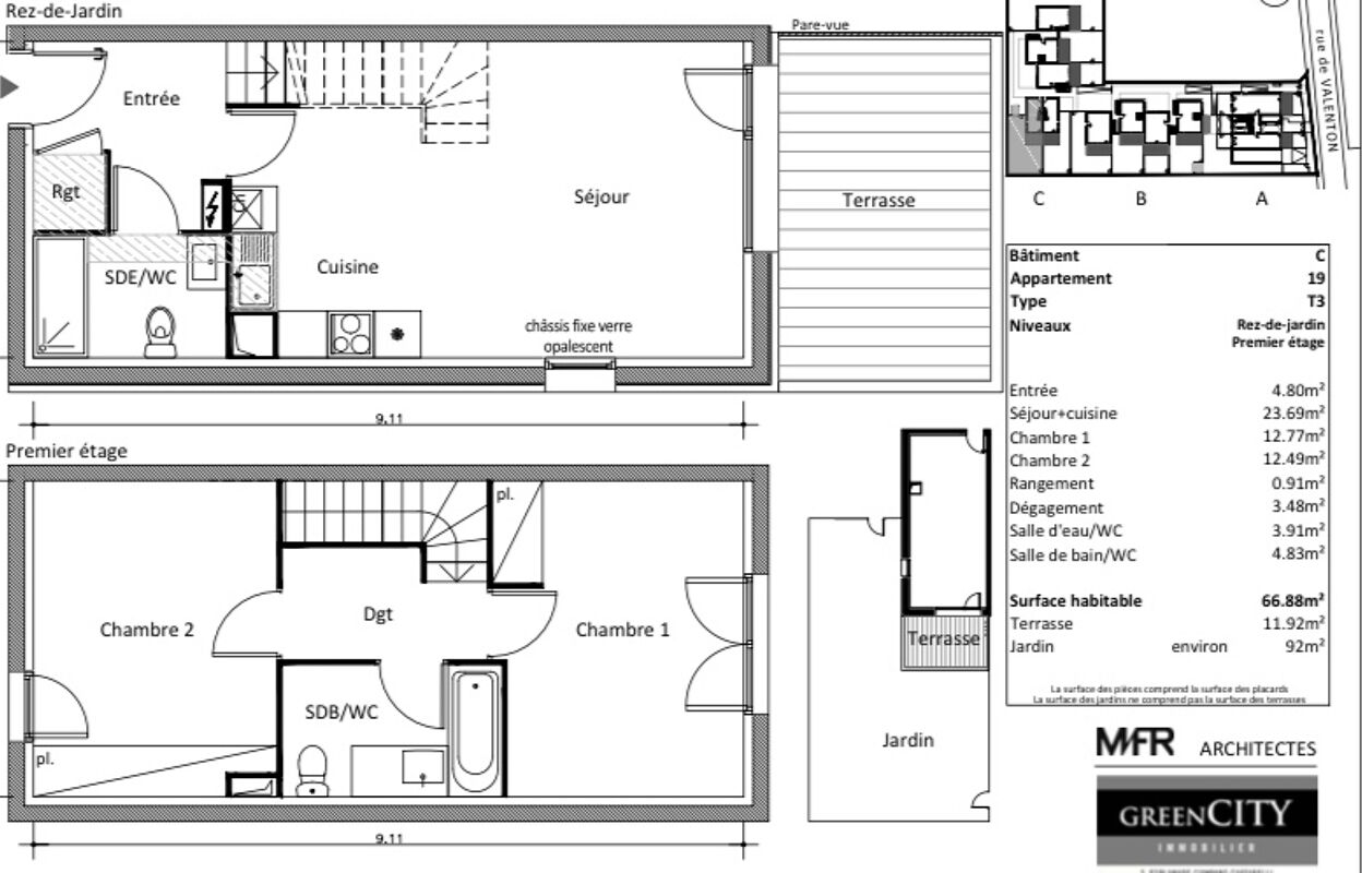 appartement 3 pièces 66 m2 à louer à Boissy-Saint-Léger (94470)