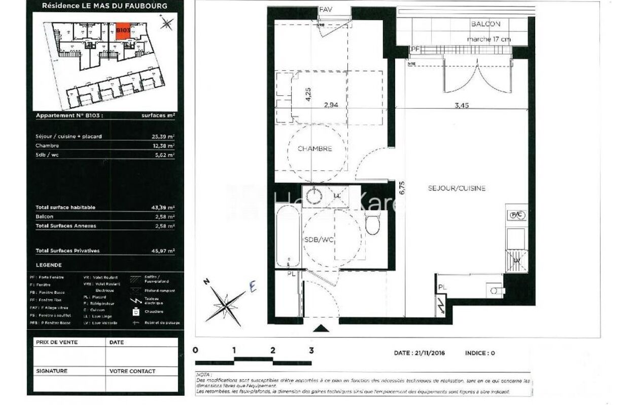 appartement 2 pièces 44 m2 à louer à Toulouse (31500)