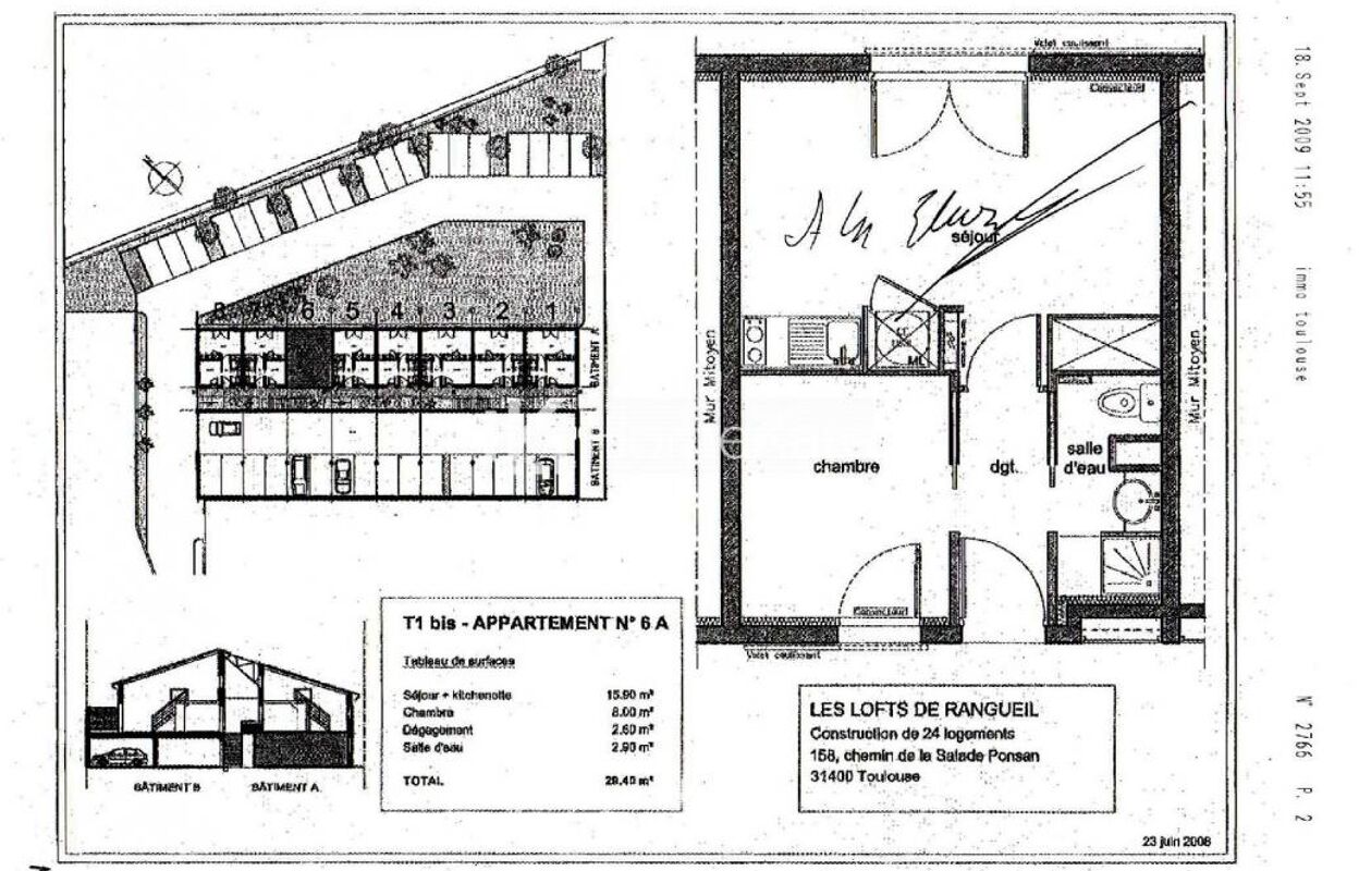 appartement 2 pièces 30 m2 à vendre à Toulouse (31400)