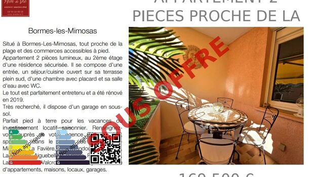 Appartement 2 pièces  à vendre Bormes-les-Mimosas 83230